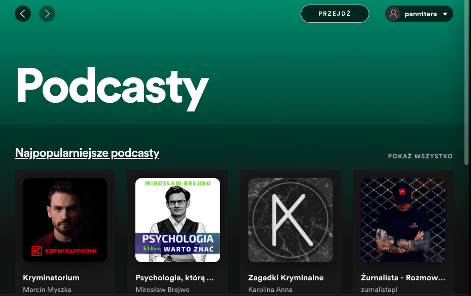 Podcasty Spotify